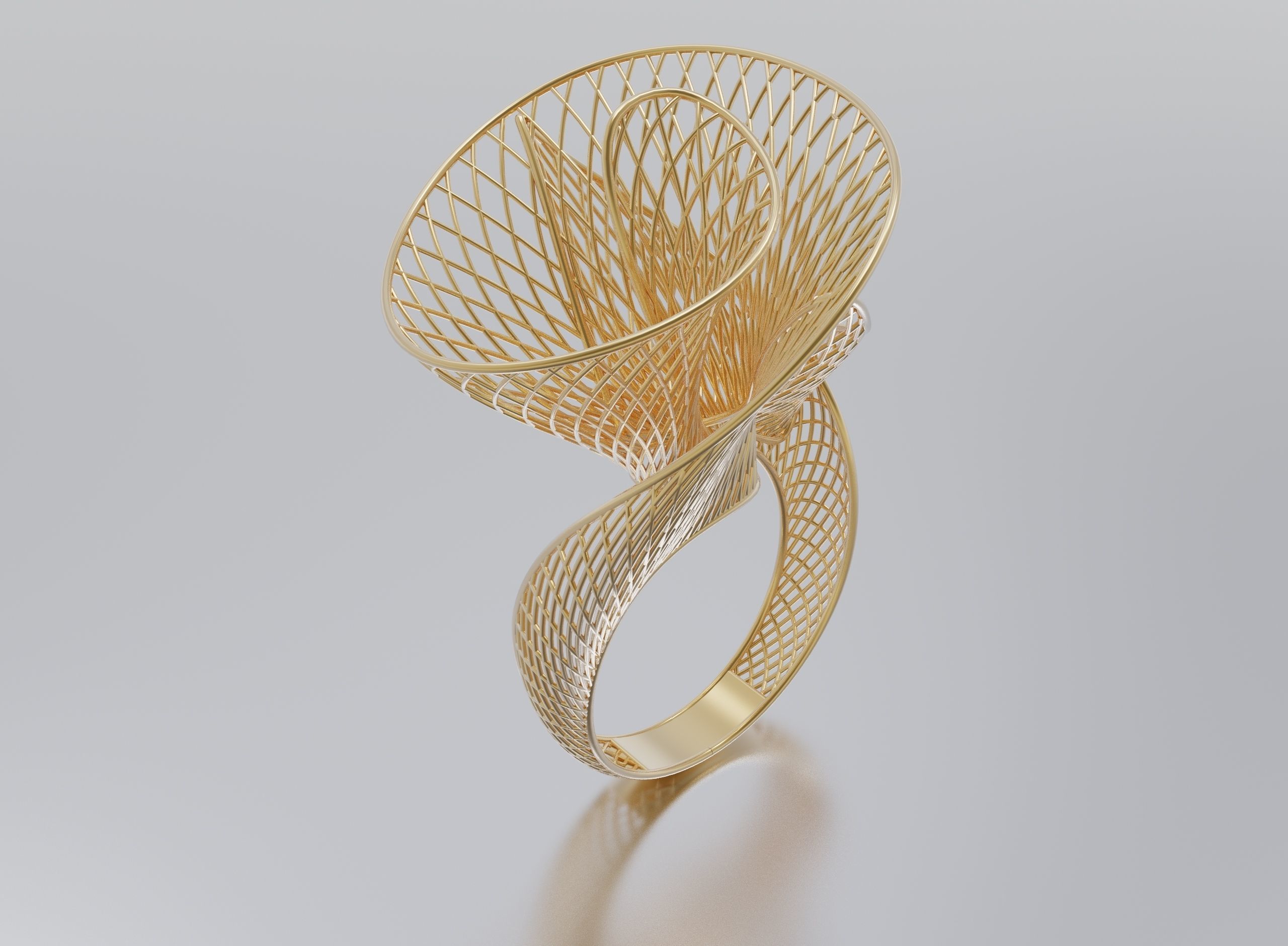 woman ring 3D print model_2