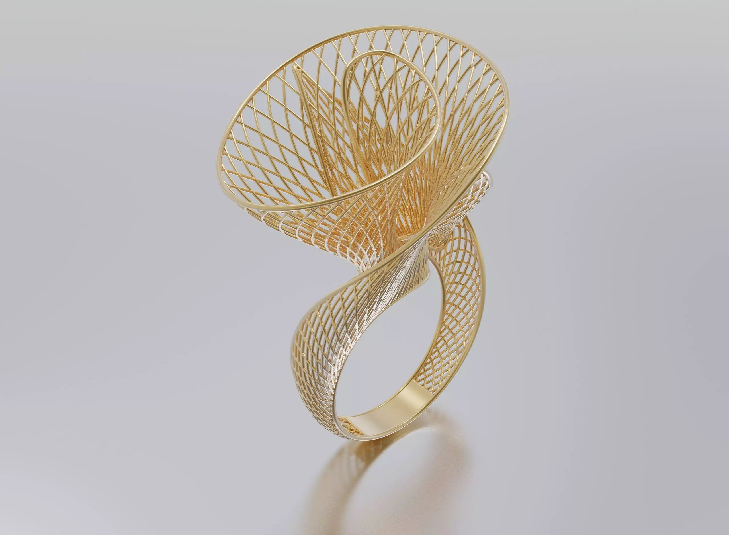 woman ring 3D print model_0