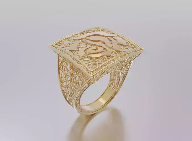 woman ring 3D print model