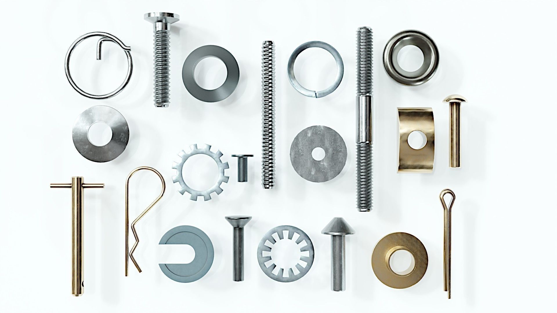 Large collection of fasteners 3D model_12