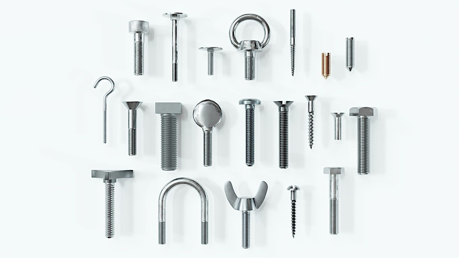 Large collection of fasteners 3D model_1