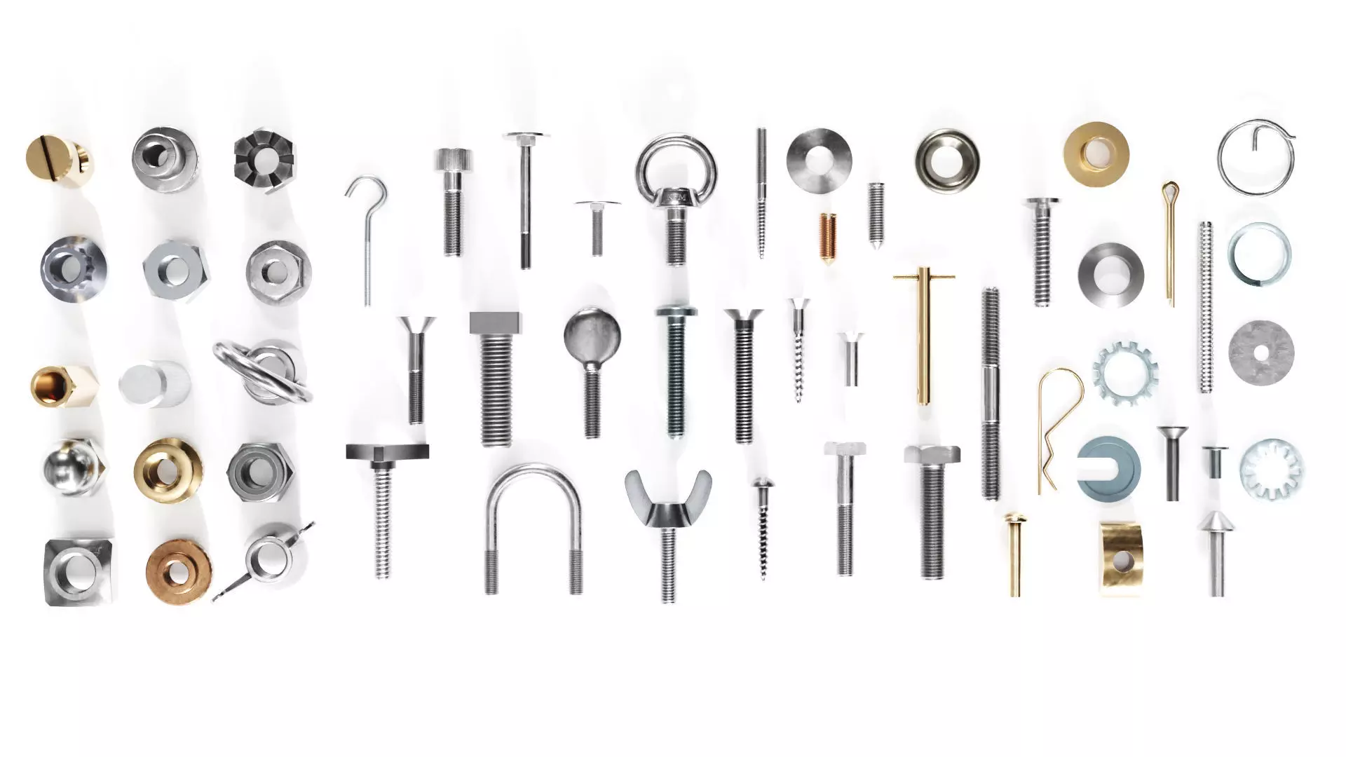 Large collection of fasteners 3D model_0