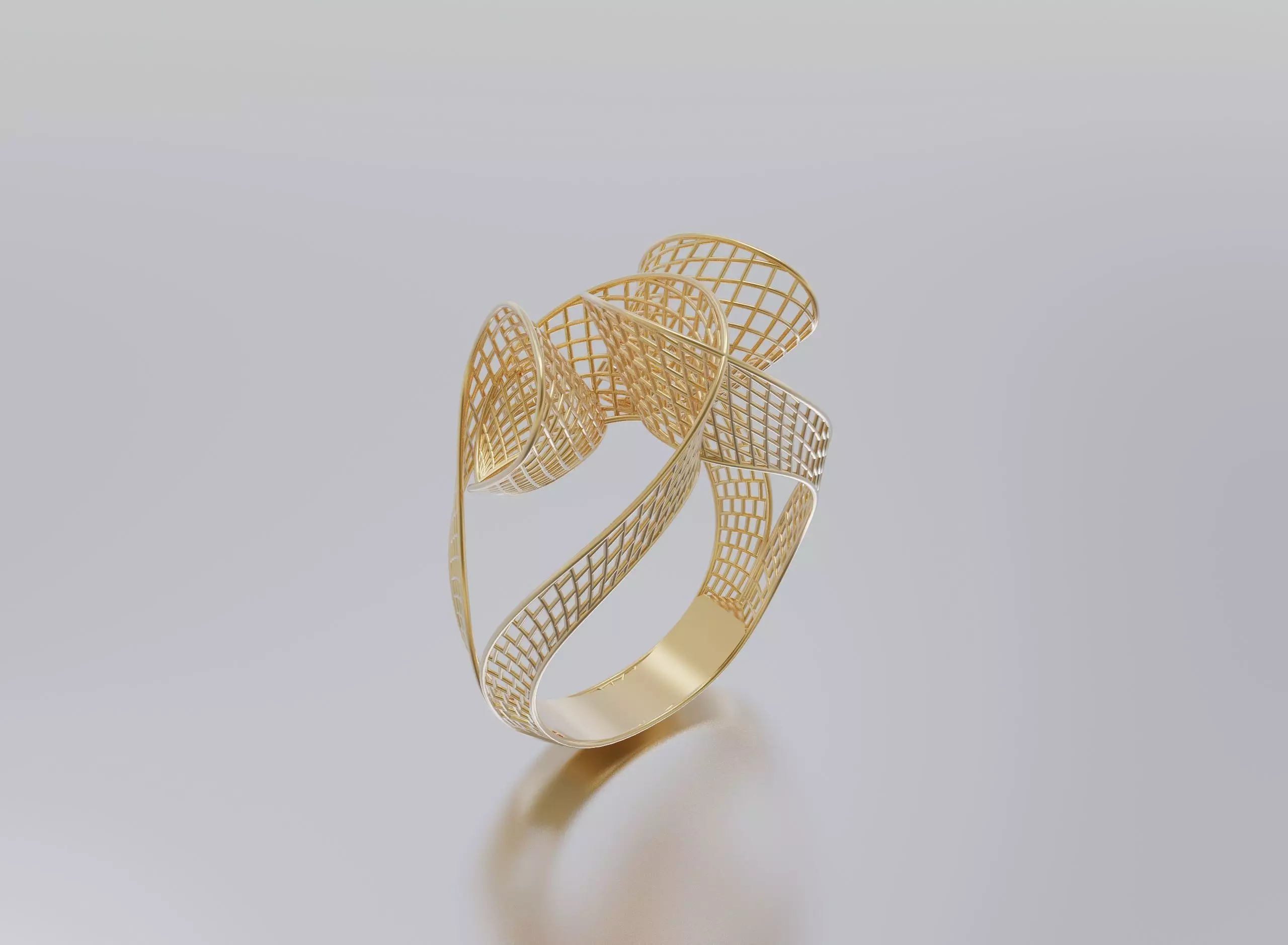 woman ring 3D print model_0