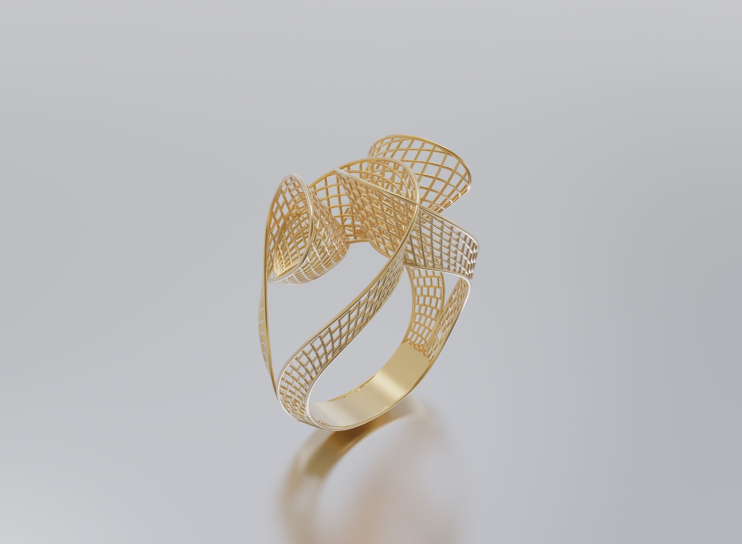 woman ring 3D print model_2