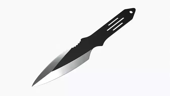 Knife throwing 02 3D model