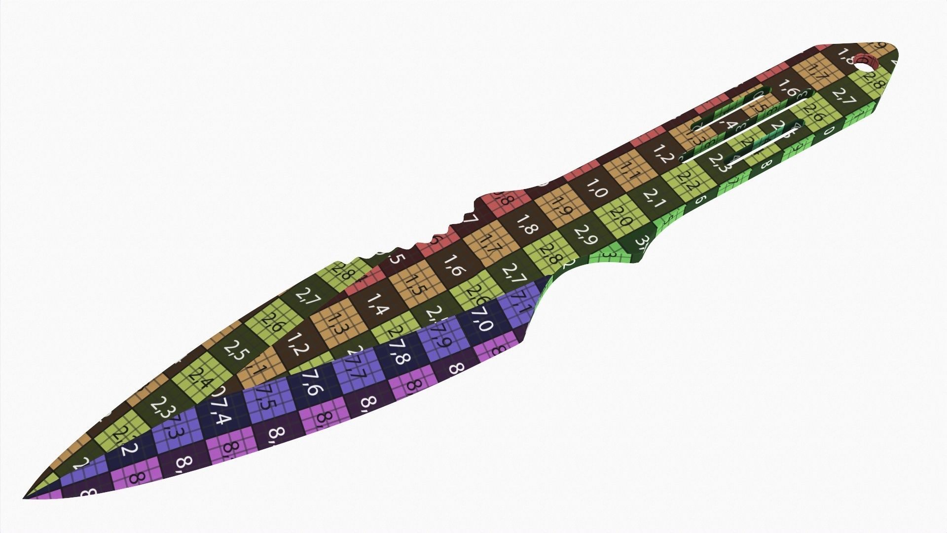 Knife throwing 02 3D model_7