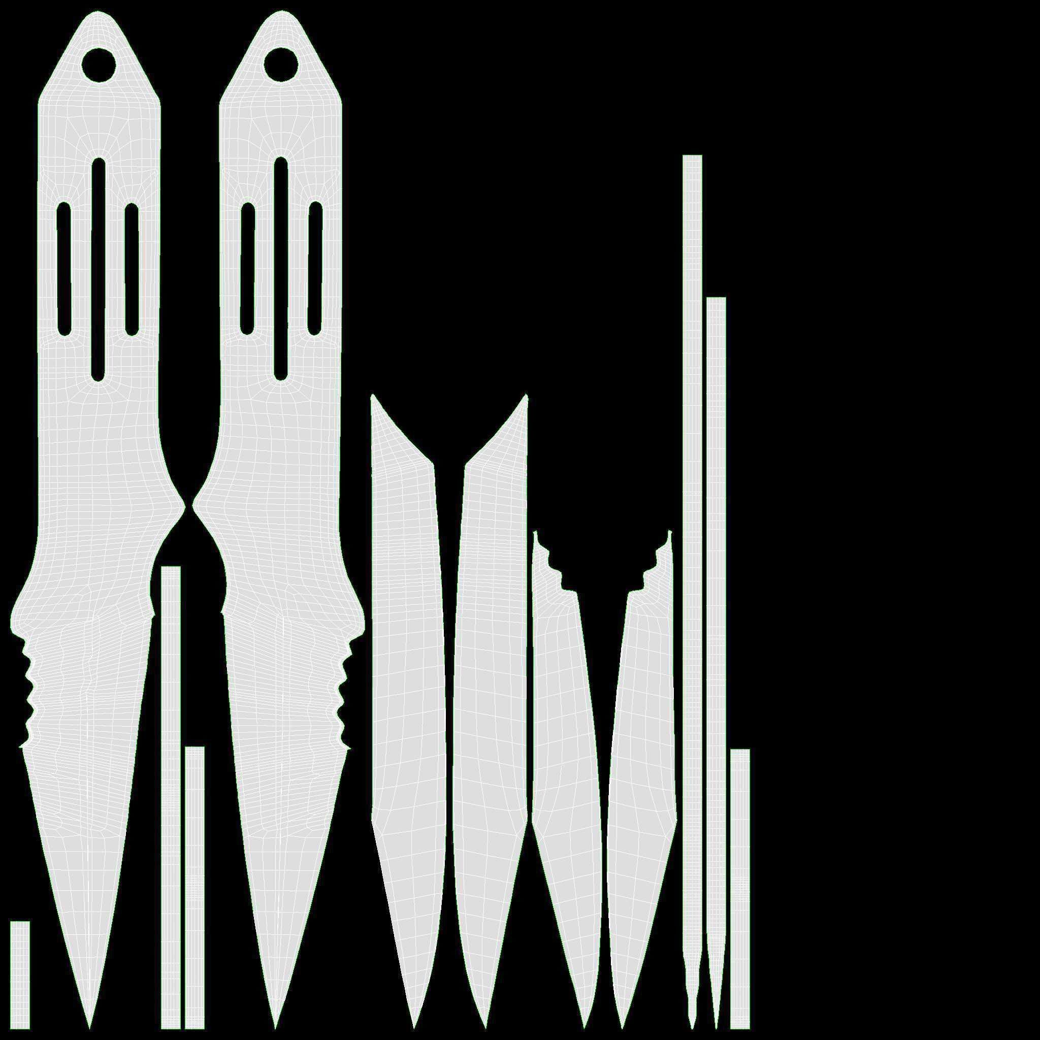 Knife throwing 02 3D model_8