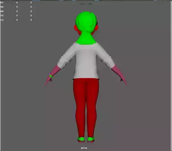 Woman cartoon Style Pixar - Basemesh