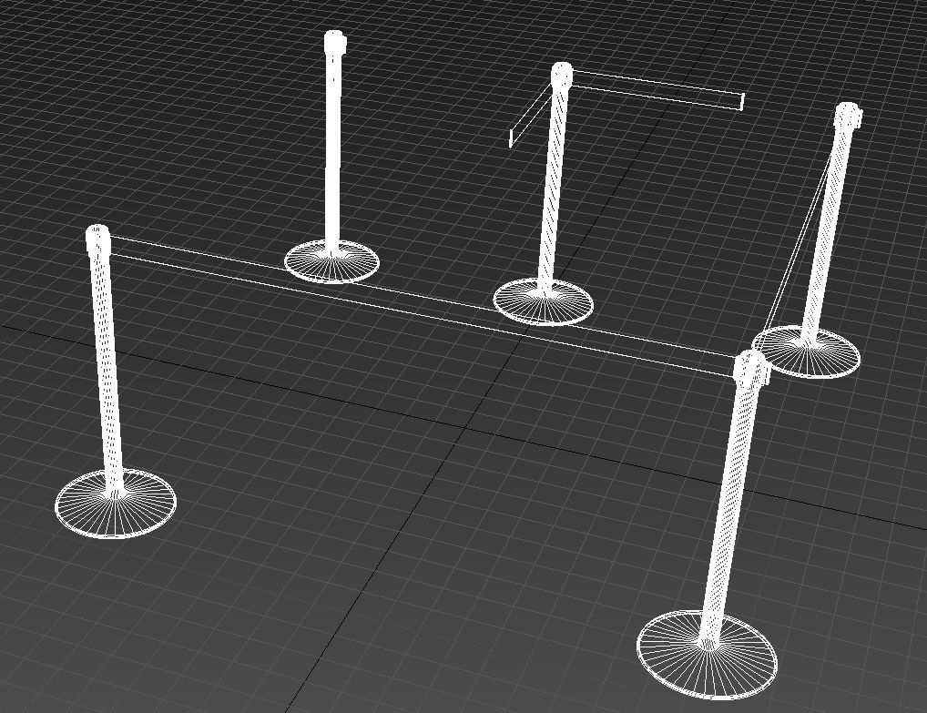 Partition poles 3D model_7