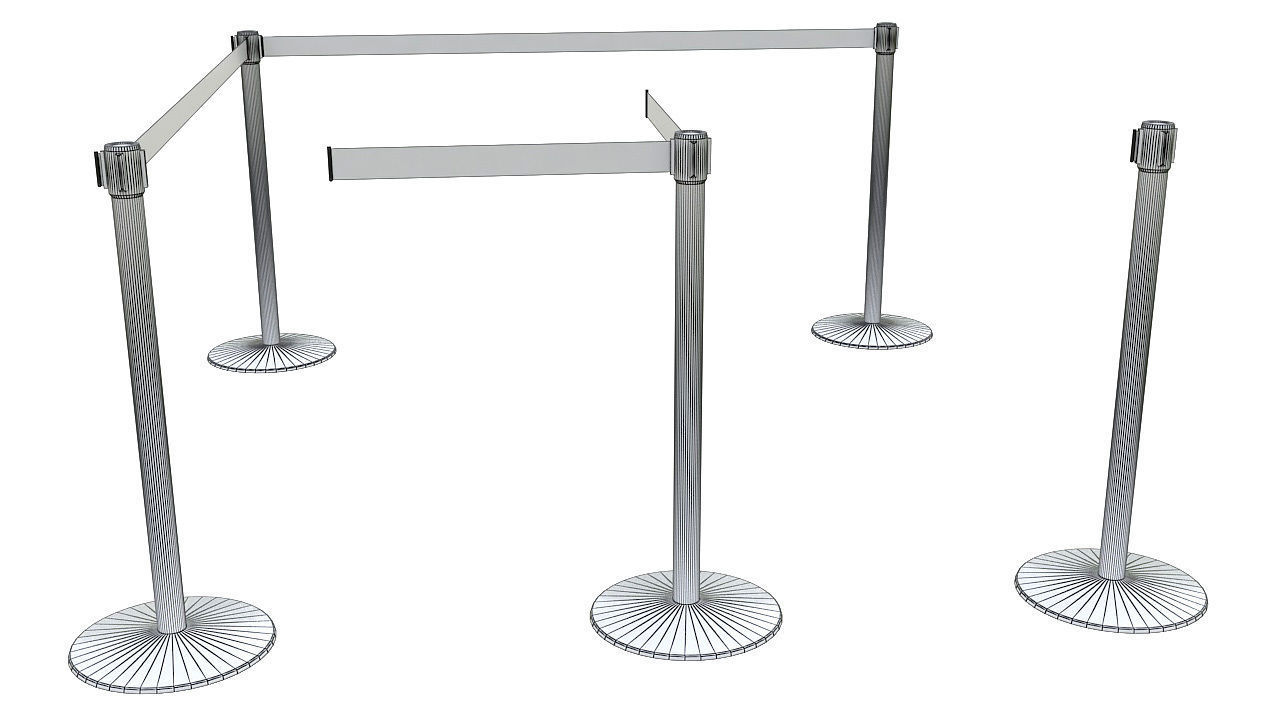 Partition poles 3D model_4