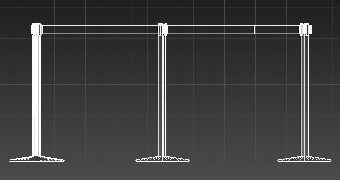 Partition poles 3D model_11
