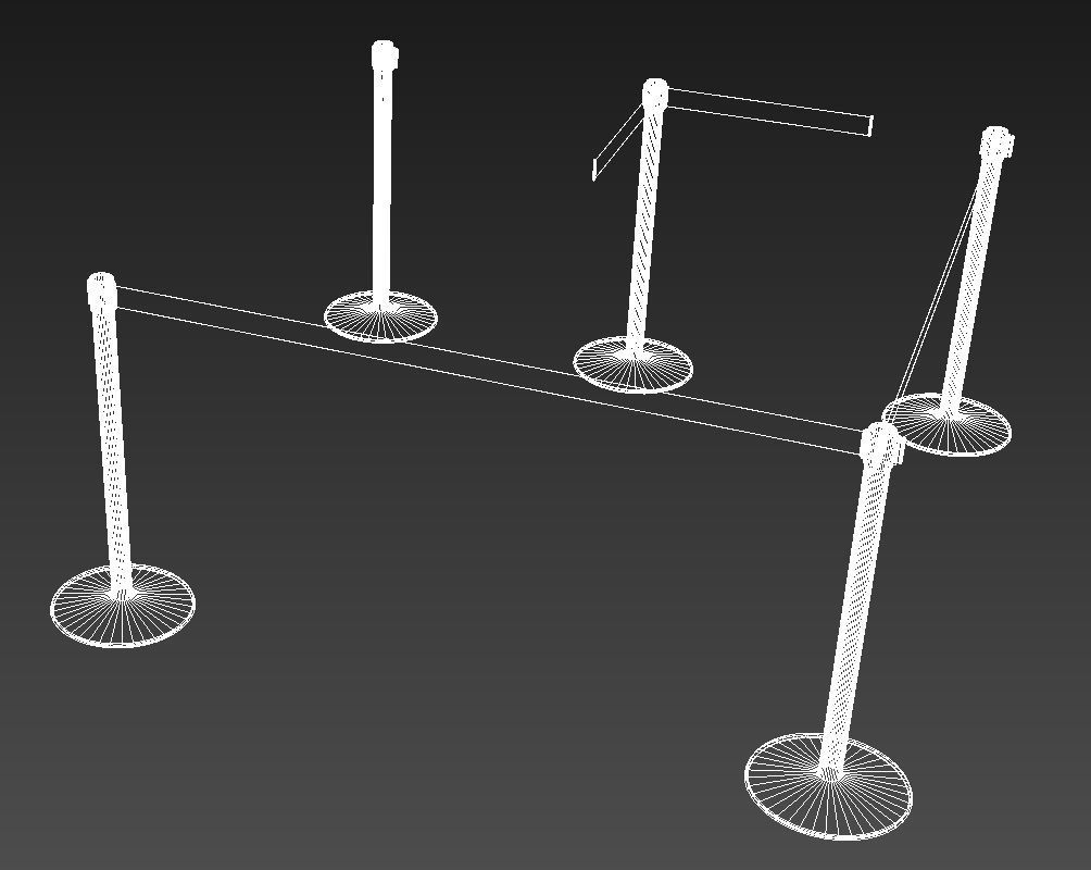Partition poles 3D model_8