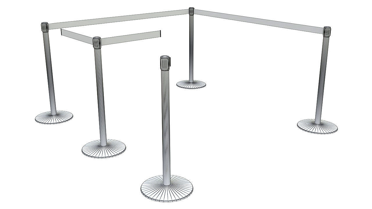 Partition poles 3D model_5