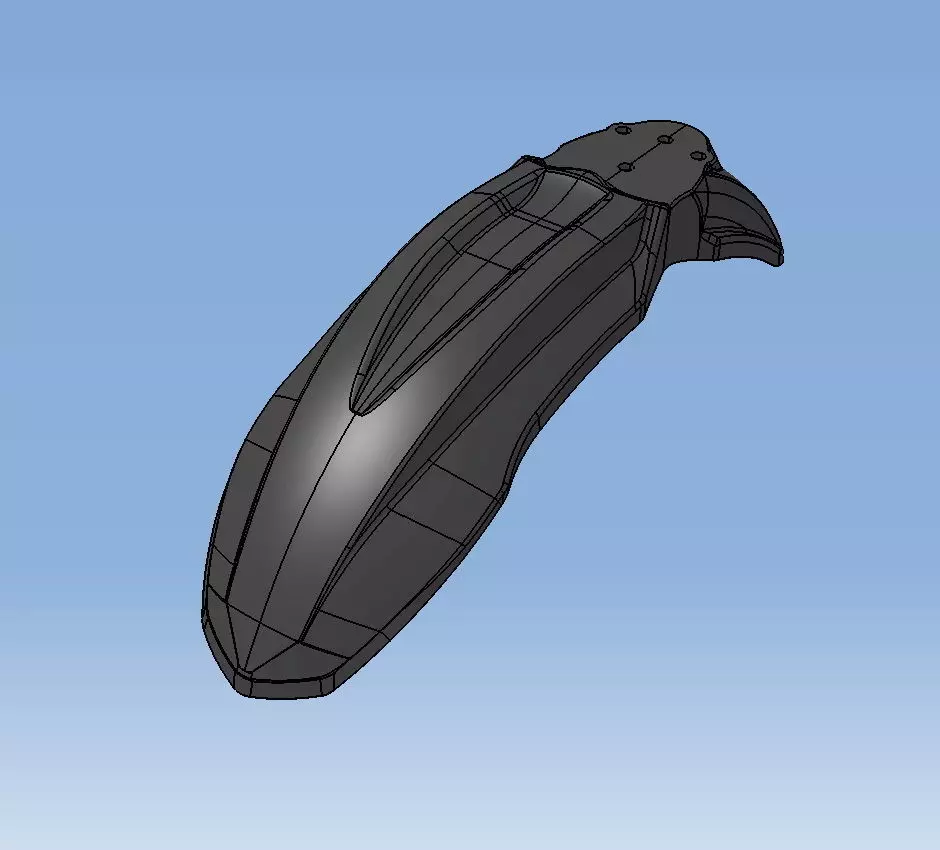 Front fender pitbike universal 3D model