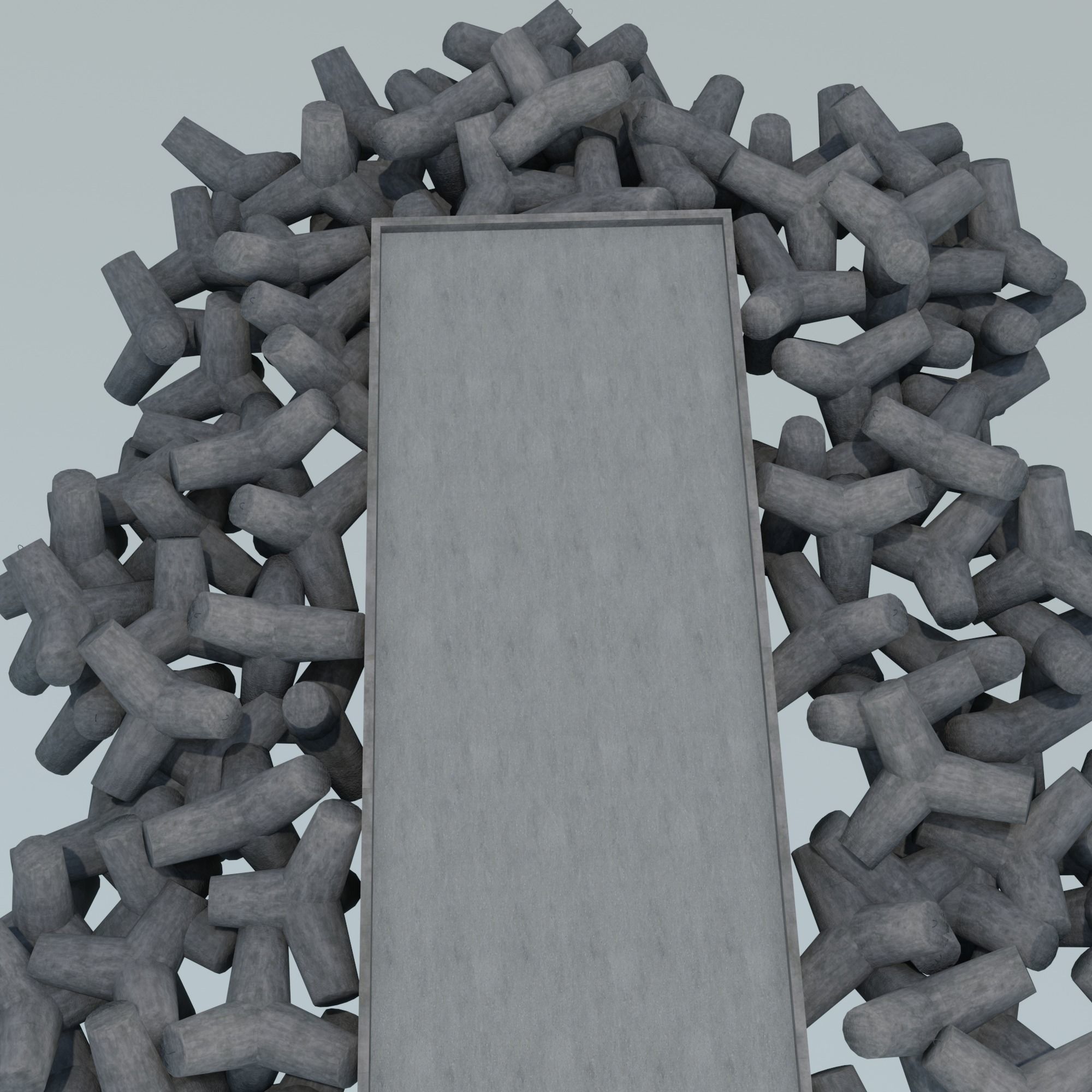 Pier breakwater 3D model_4