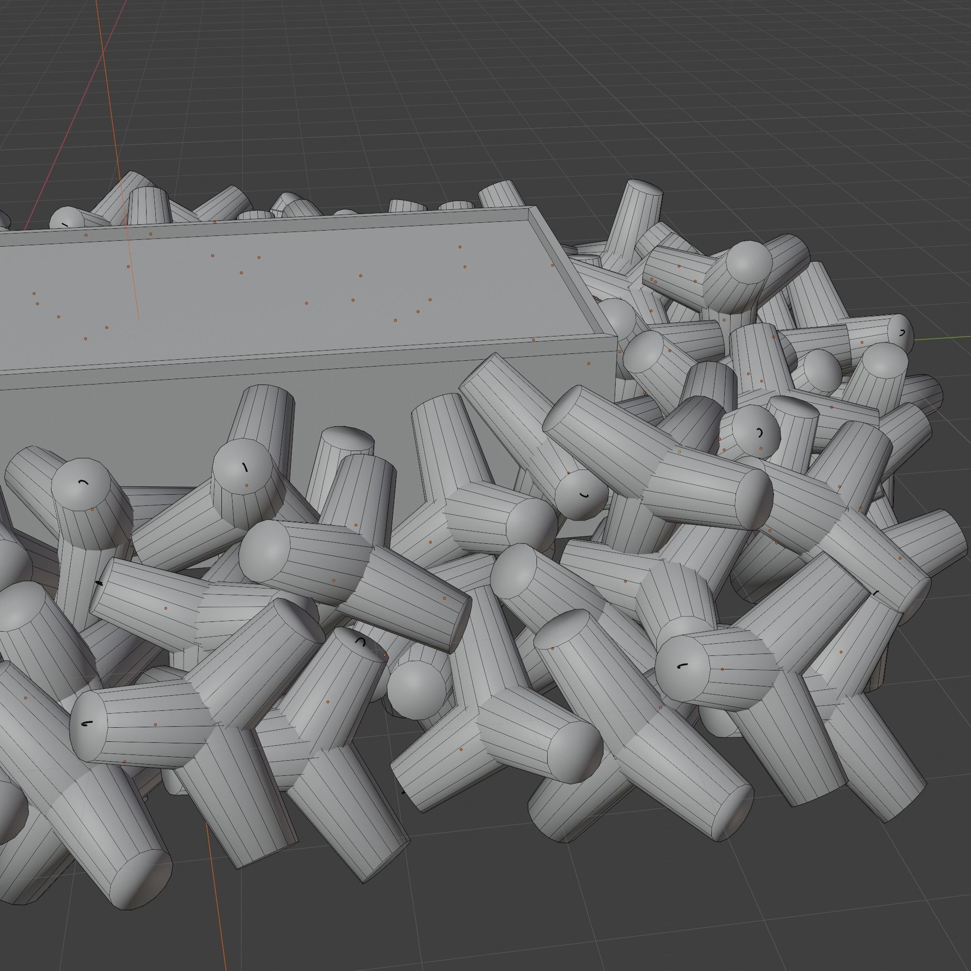 Pier breakwater 3D model_3