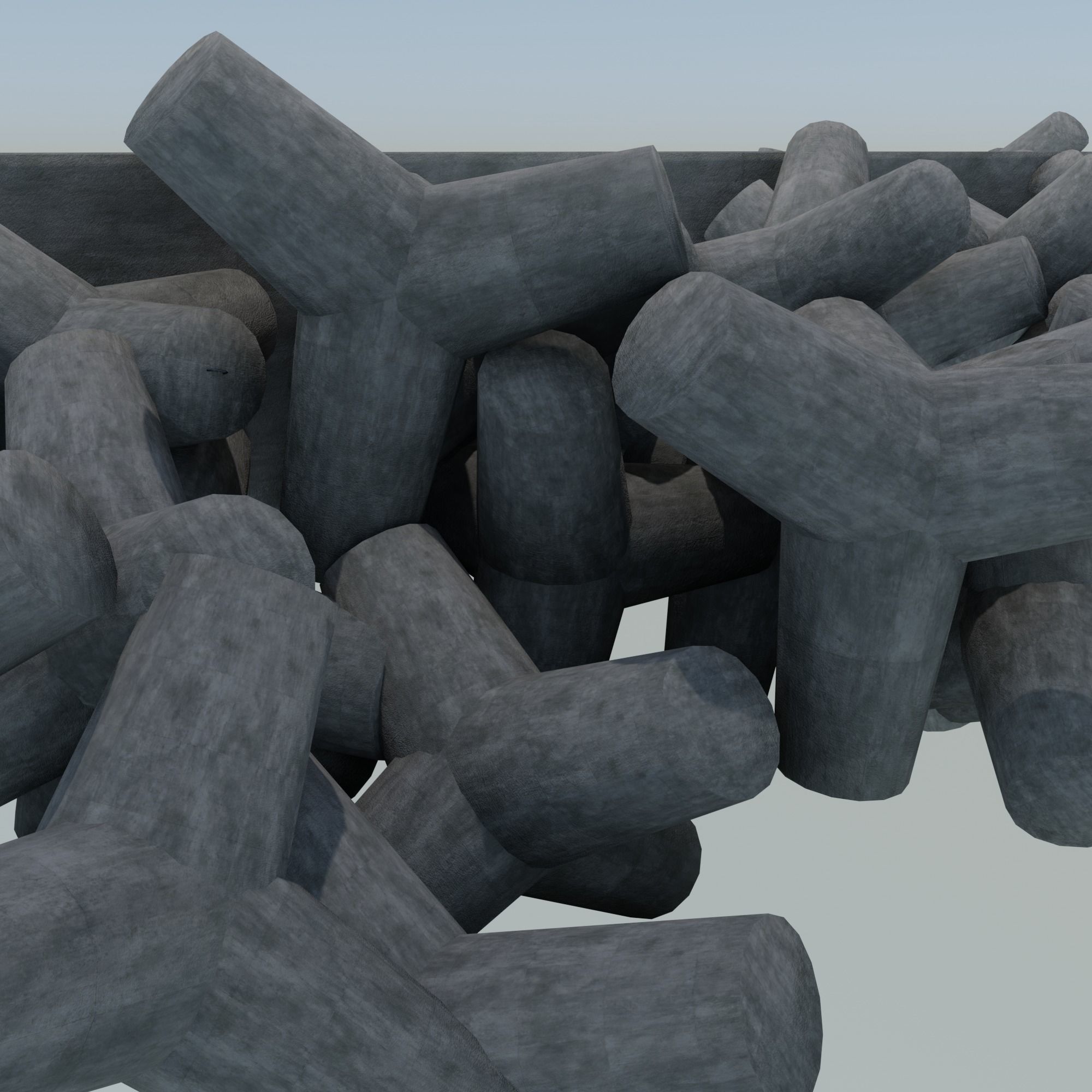 Pier breakwater 3D model_5