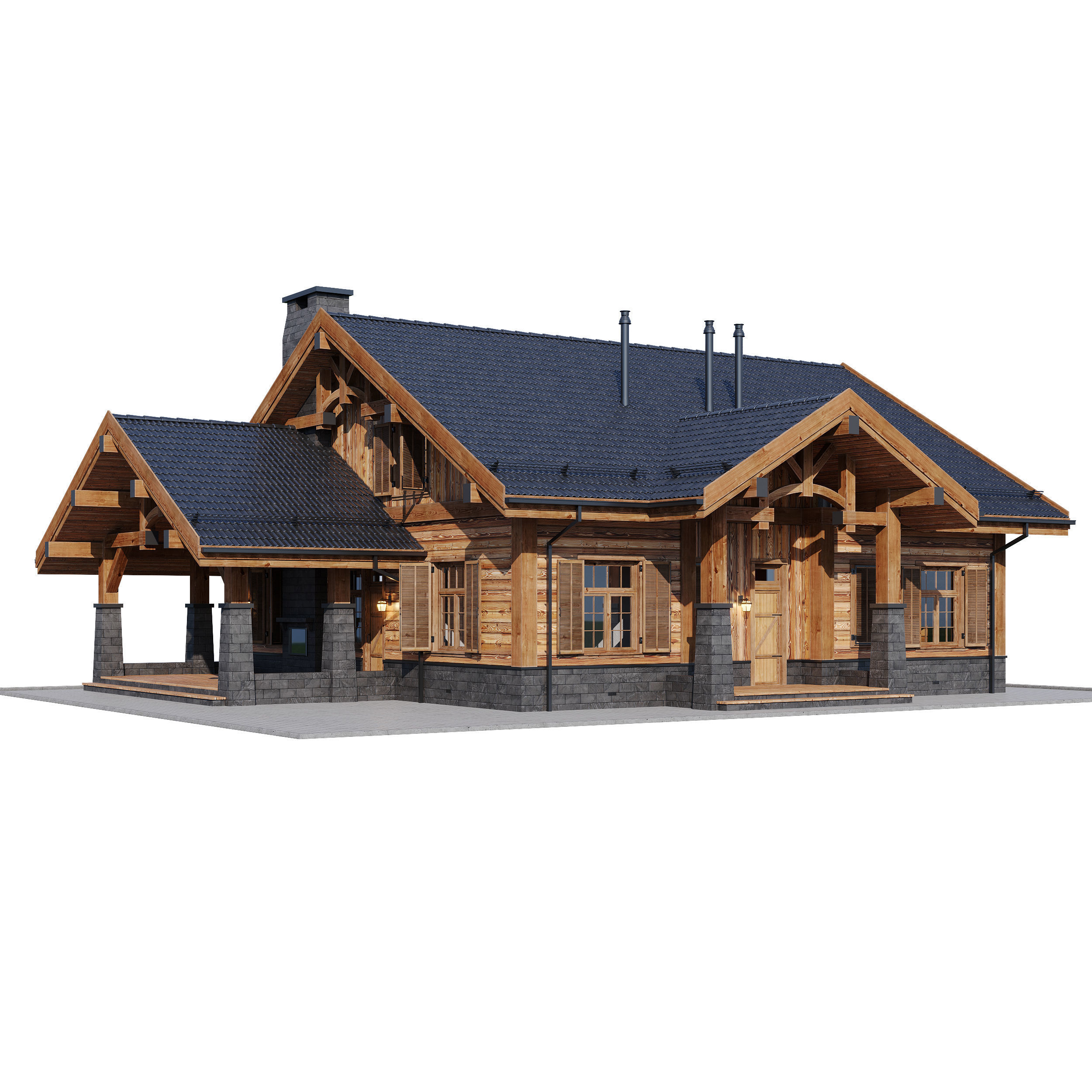 Eco wood v4 3D model_2