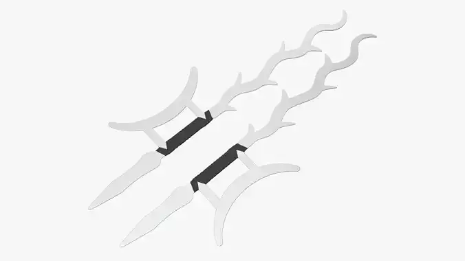 Twin hooks tree swords