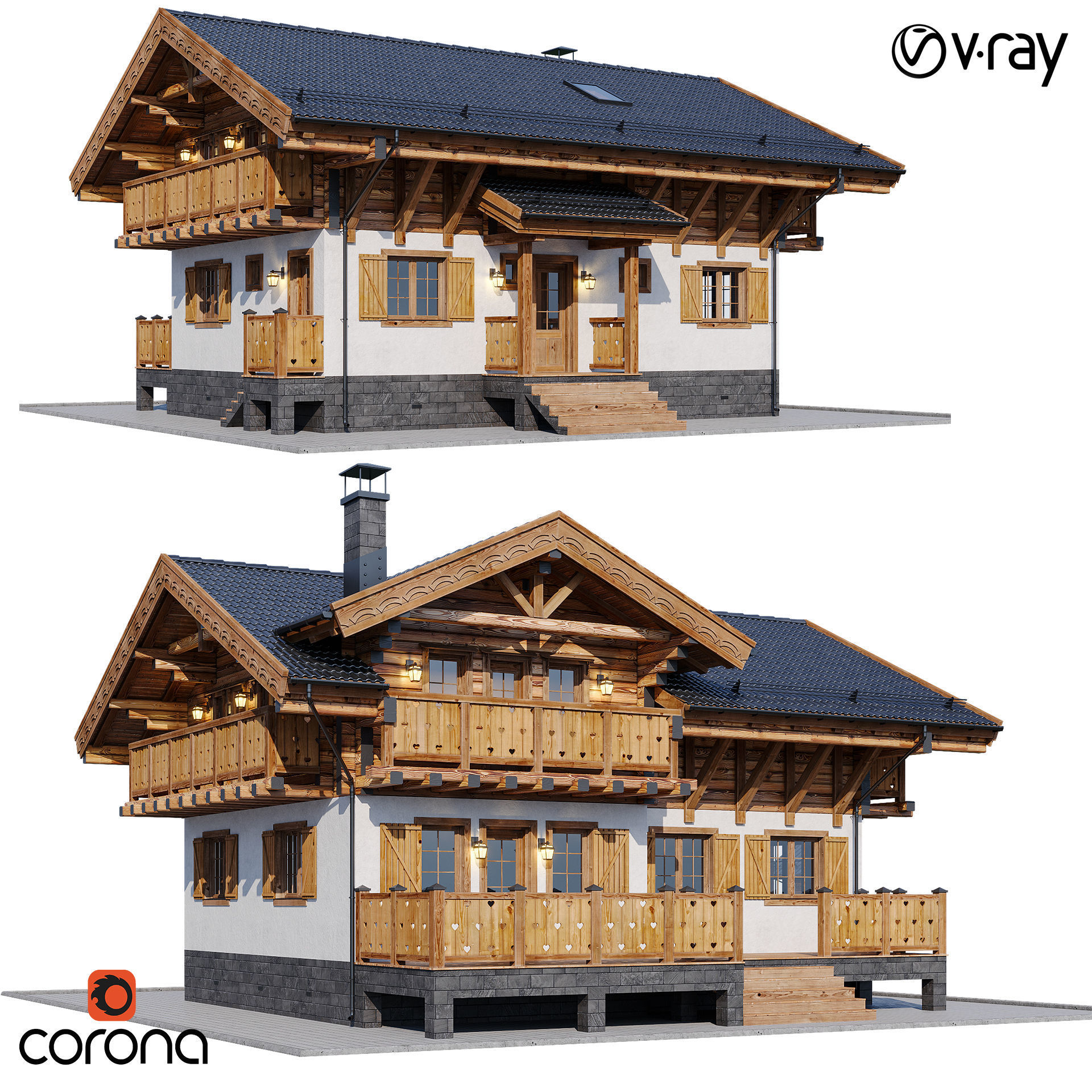 Eco wood v7 3D model_2