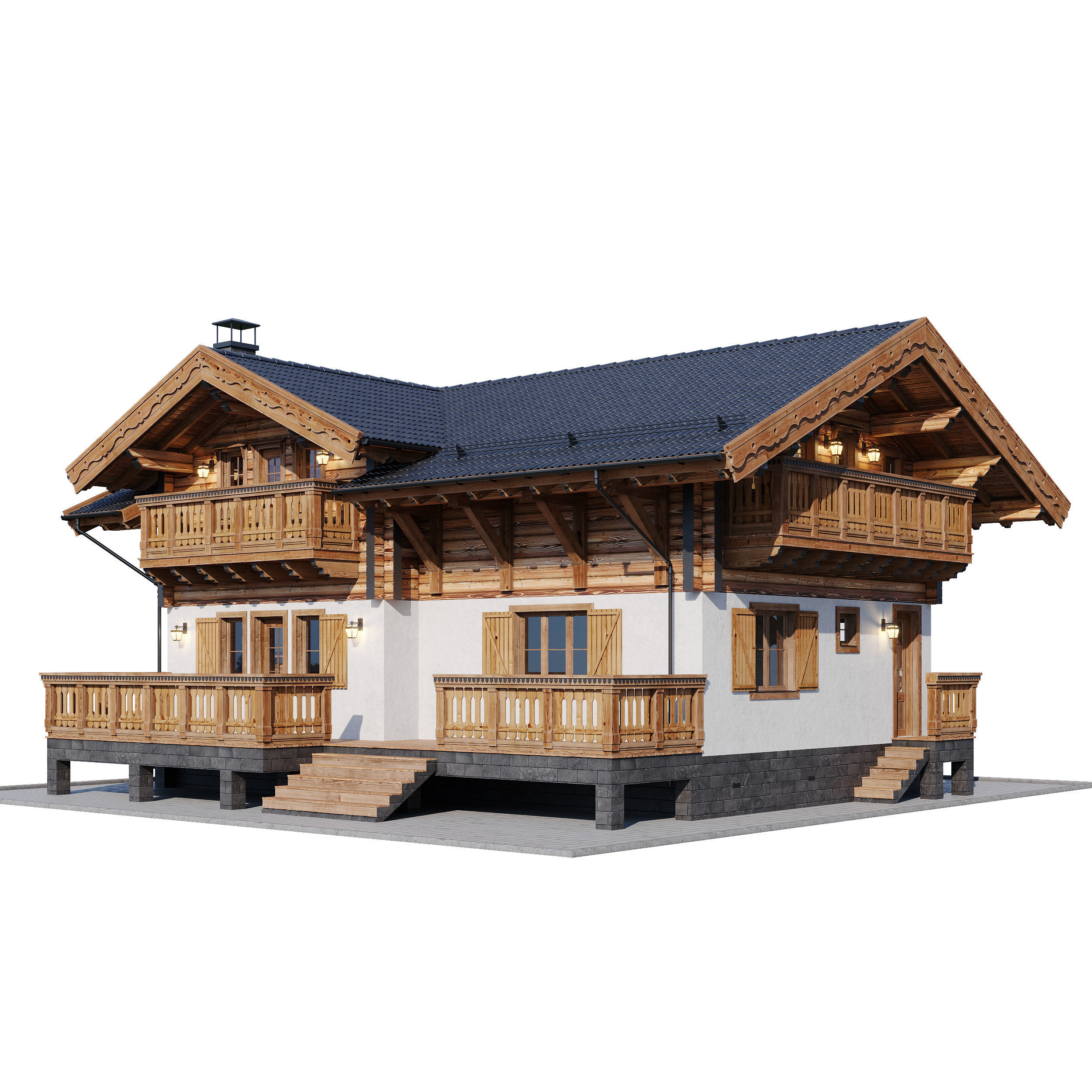 Eco wood v8 3D model_4