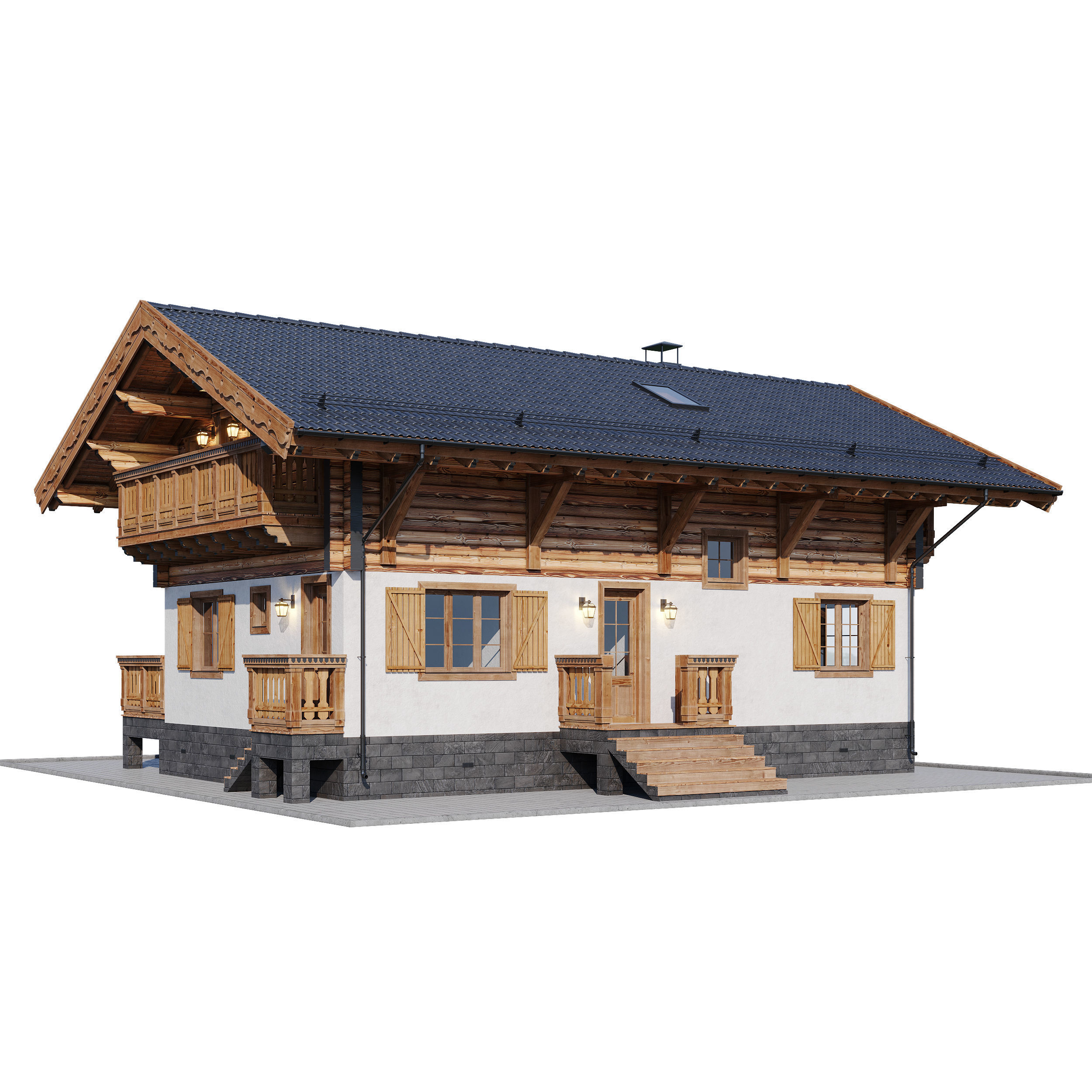 Eco wood v8 3D model_1