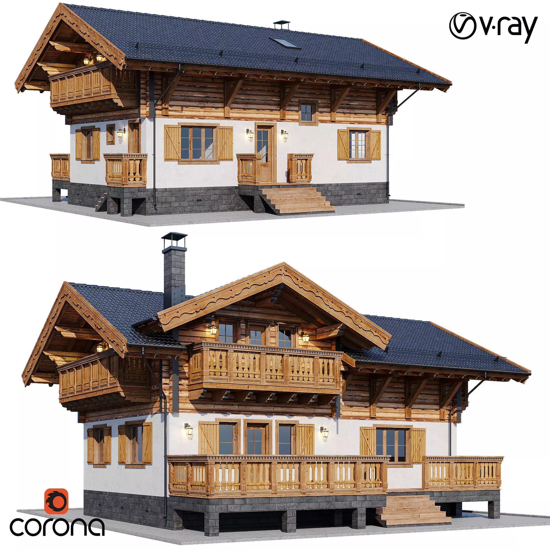 Eco wood v8 3D model_0