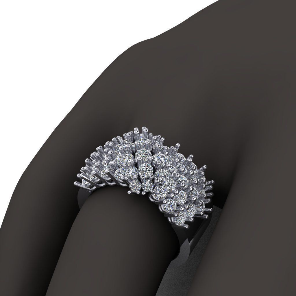 Diamond ring 3D print model_2