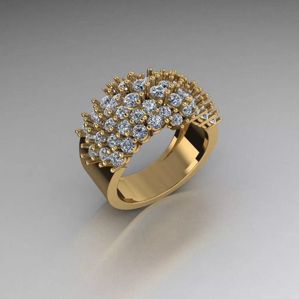 Diamond ring 3D print model_0