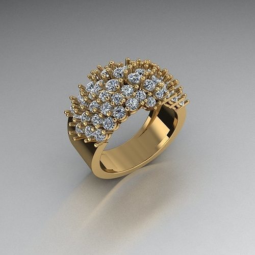 Diamond ring 3D print model