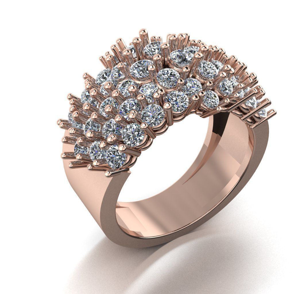 Diamond ring 3D print model_1