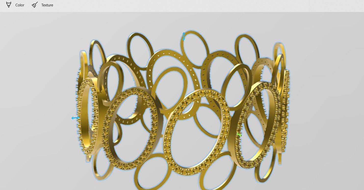oval bangle stl verified 3D print model_2
