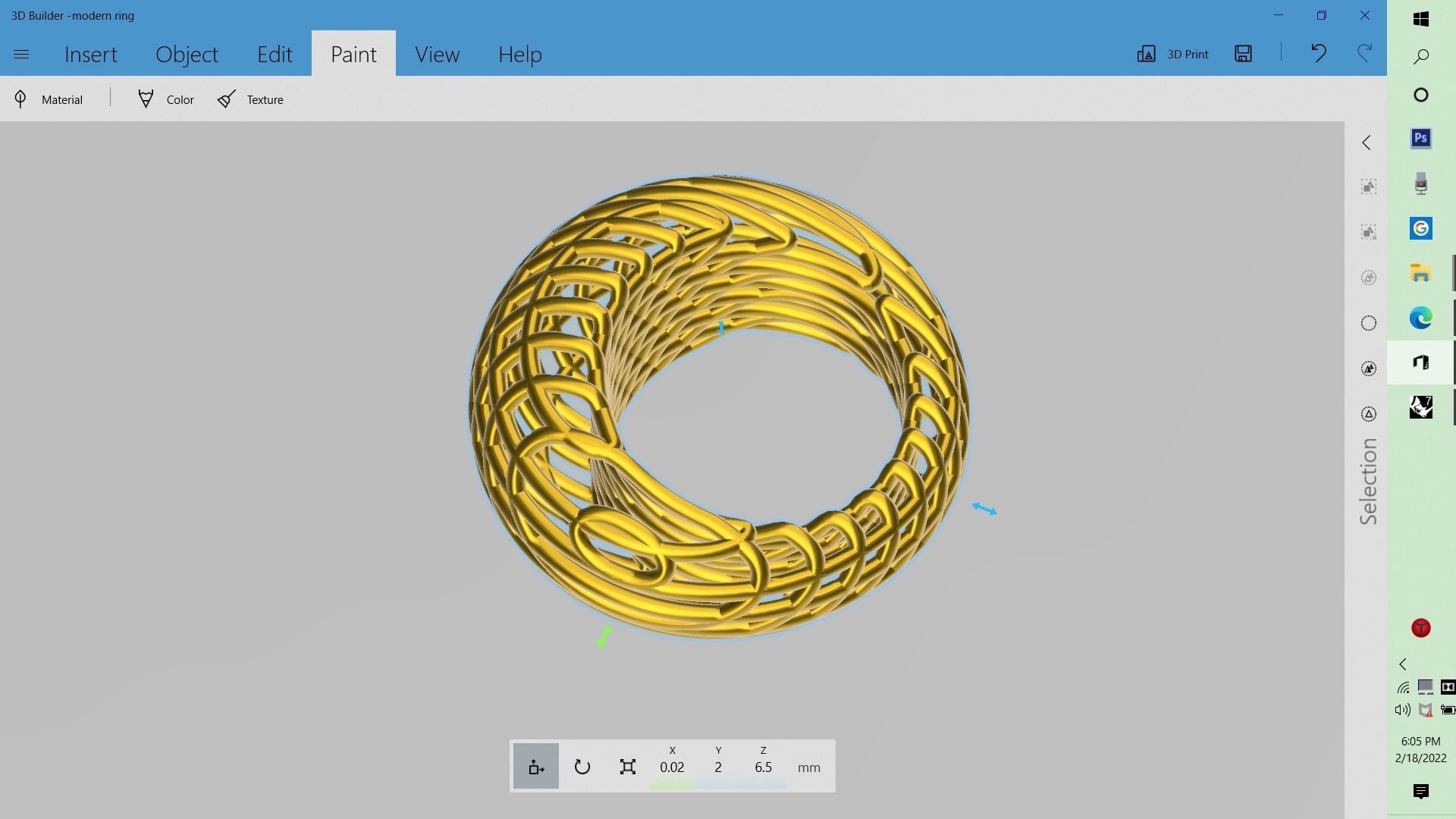 modern ring stl verified 3D print model_2