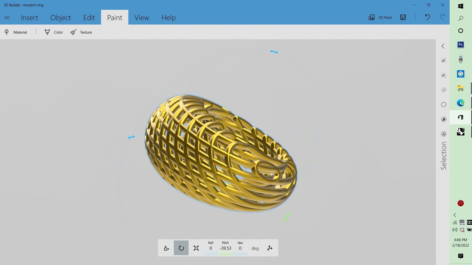 modern ring stl verified 3D print model_3