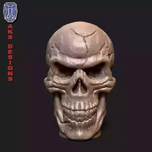 skull version 1 Penholder cum flowerpot 3D print model