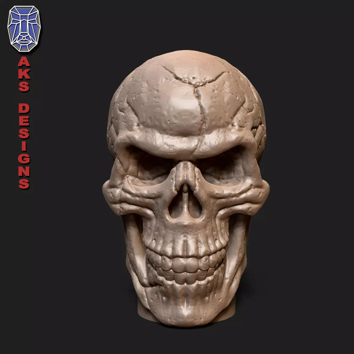 skull version 1 Penholder cum flowerpot 3D print model