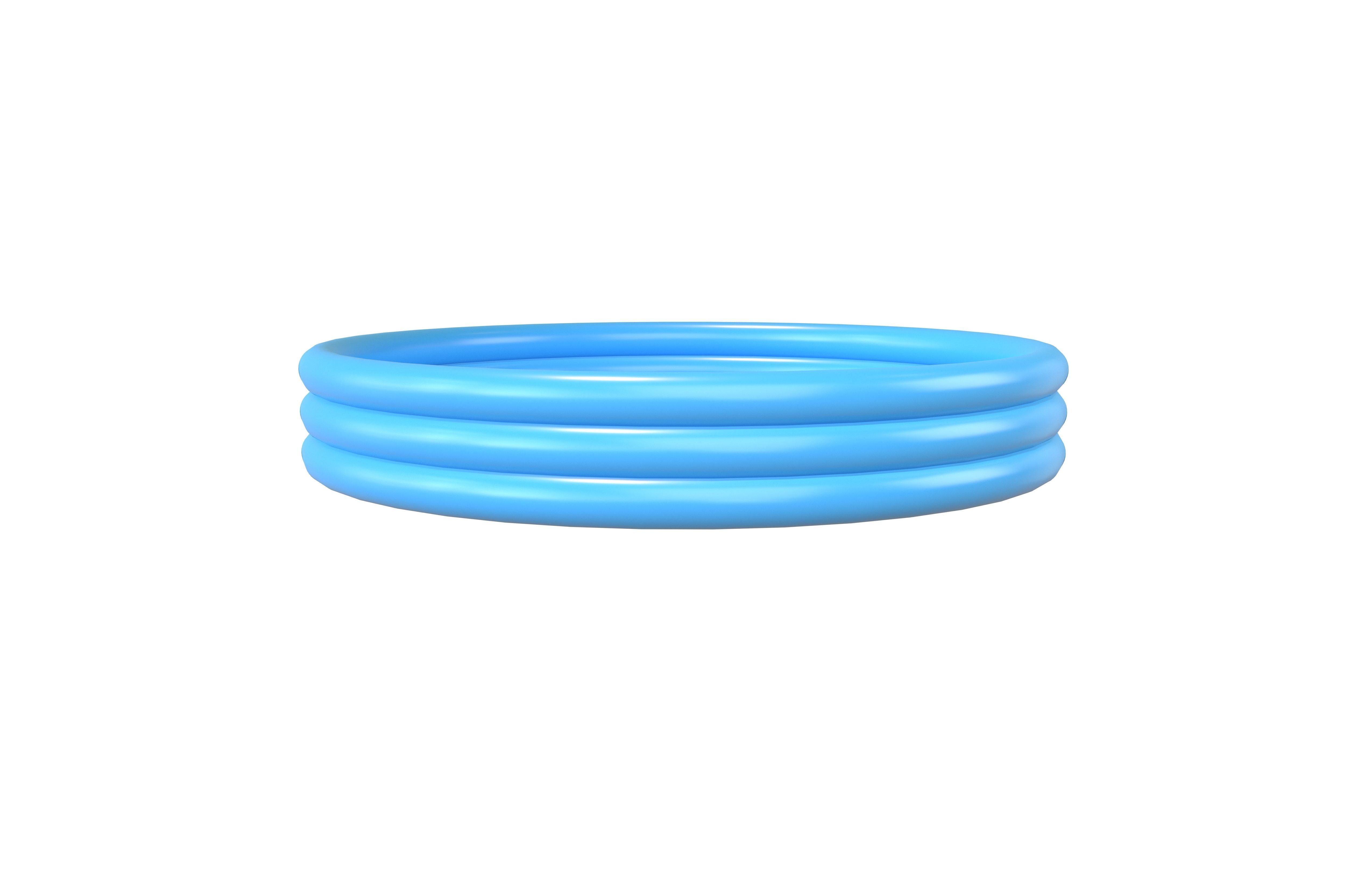 Inflatable Ring Pool v1 001 Low-poly 3D model_1