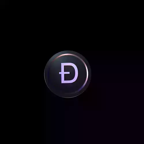 Dogecoin Pbr Low-poly 3D model letter d Low-poly 3D model