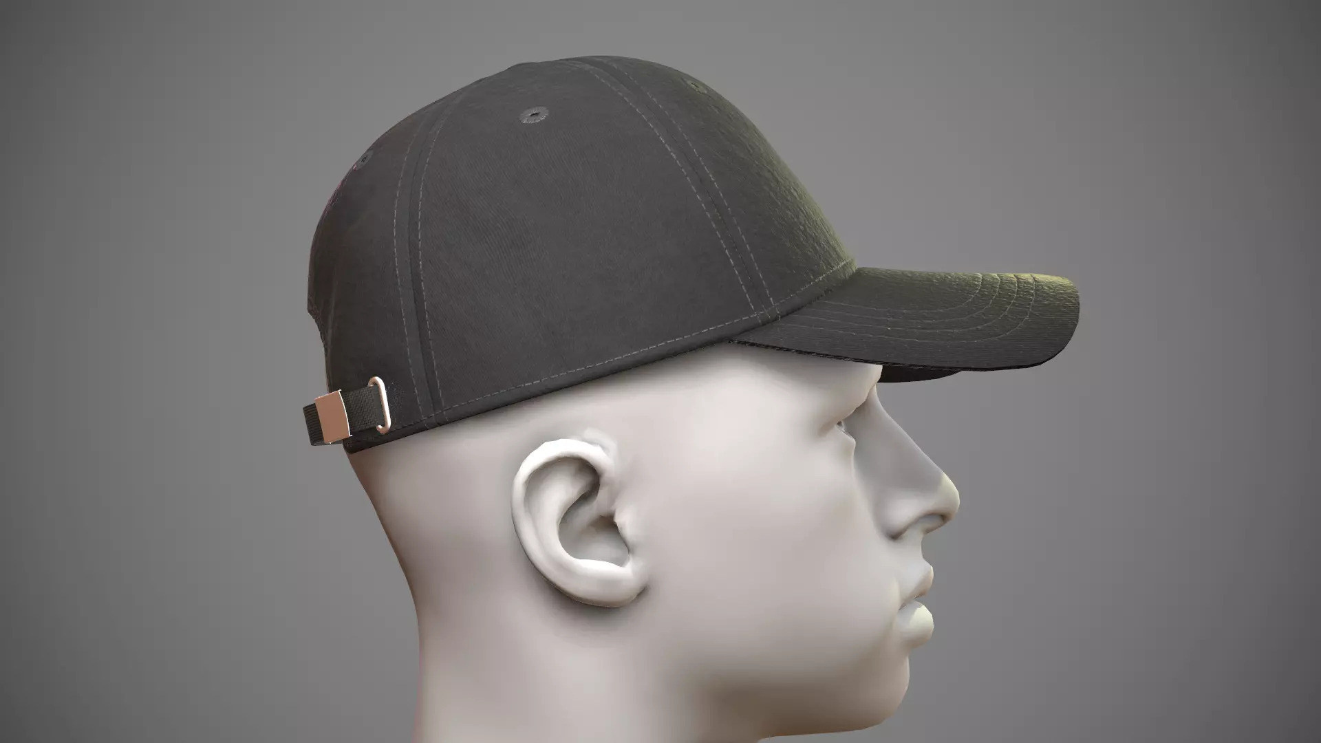 Baseball cap 3D model_0
