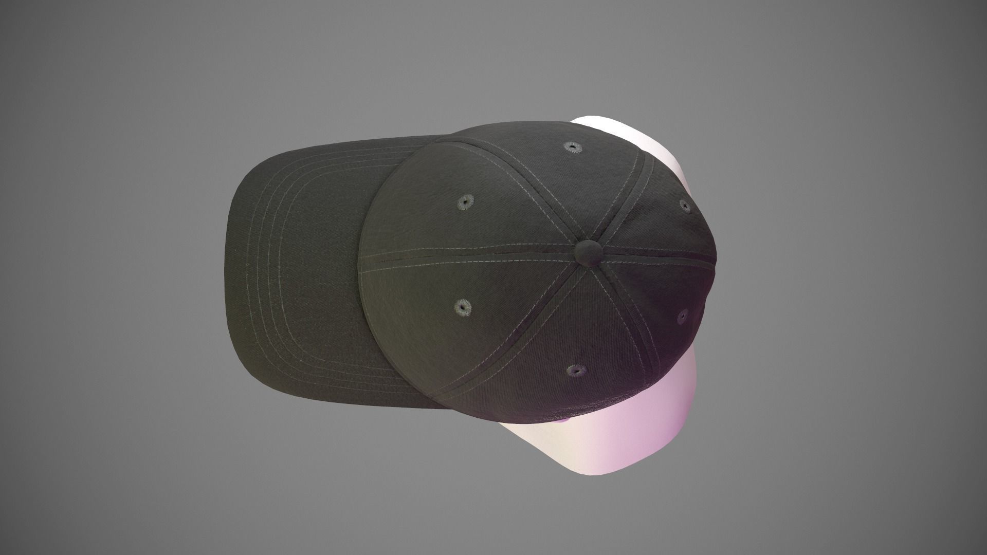 Baseball cap 3D model_3