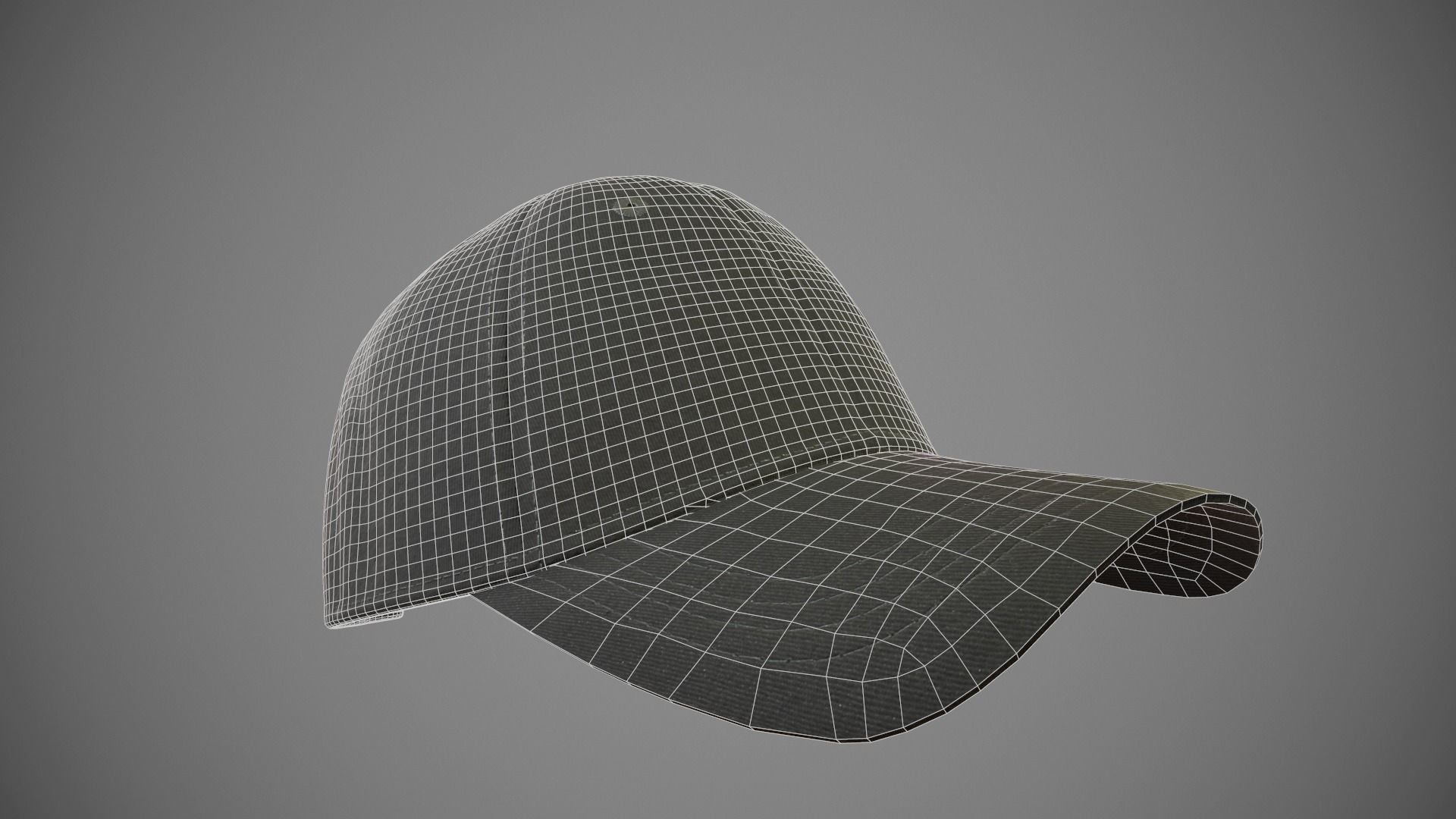 Baseball cap 3D model_4