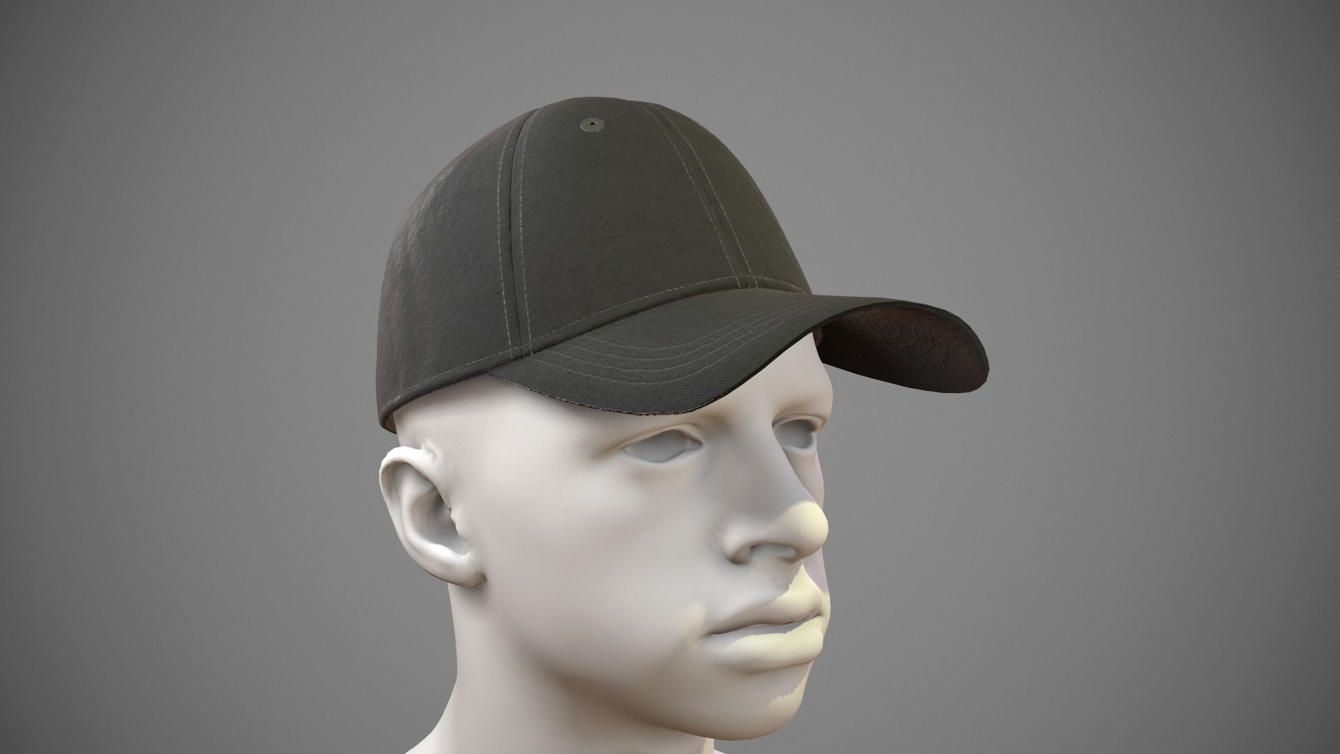 Baseball cap 3D model_2