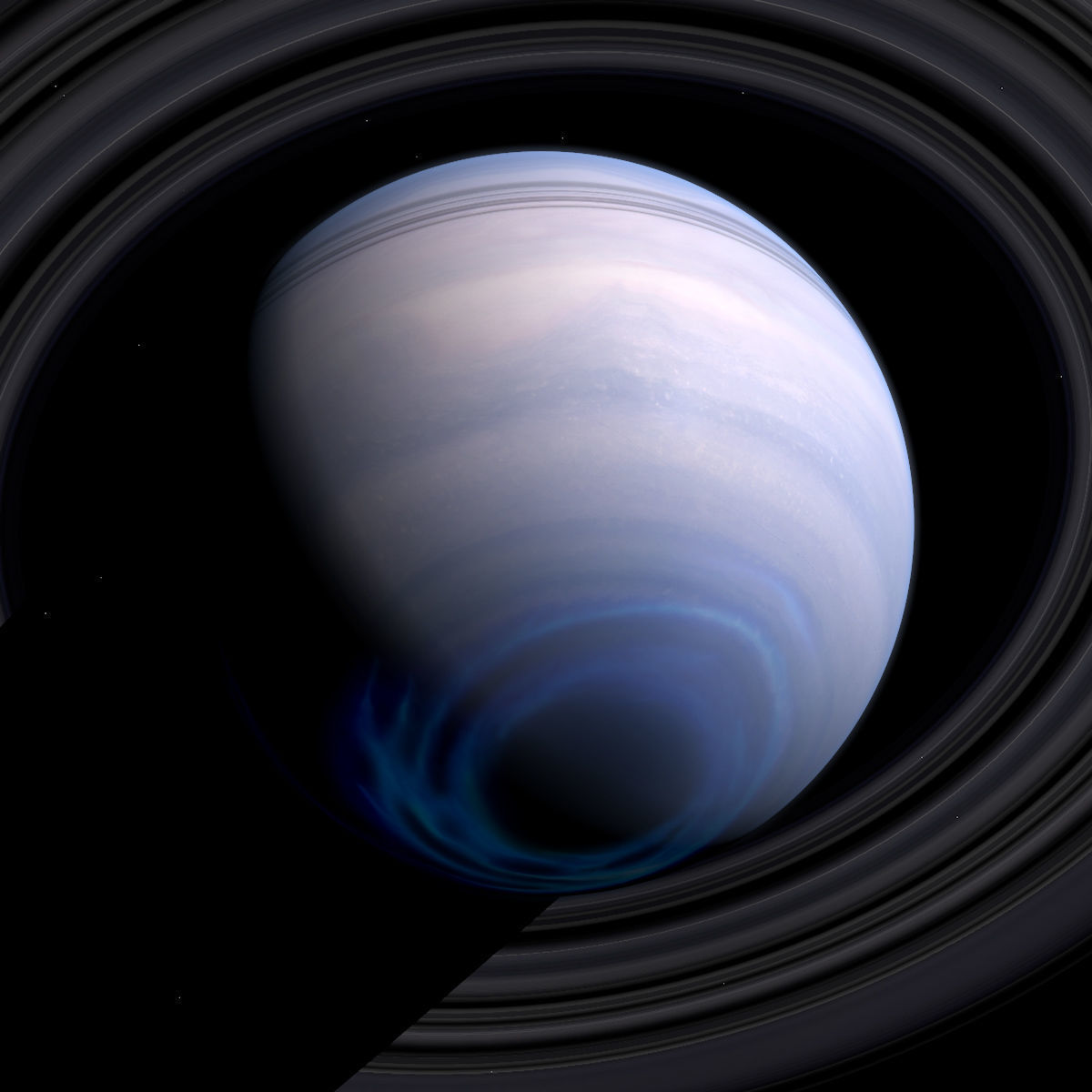 Blue Gas Planet with Moons - Alien Planet 8k  Low-poly 3D model_6