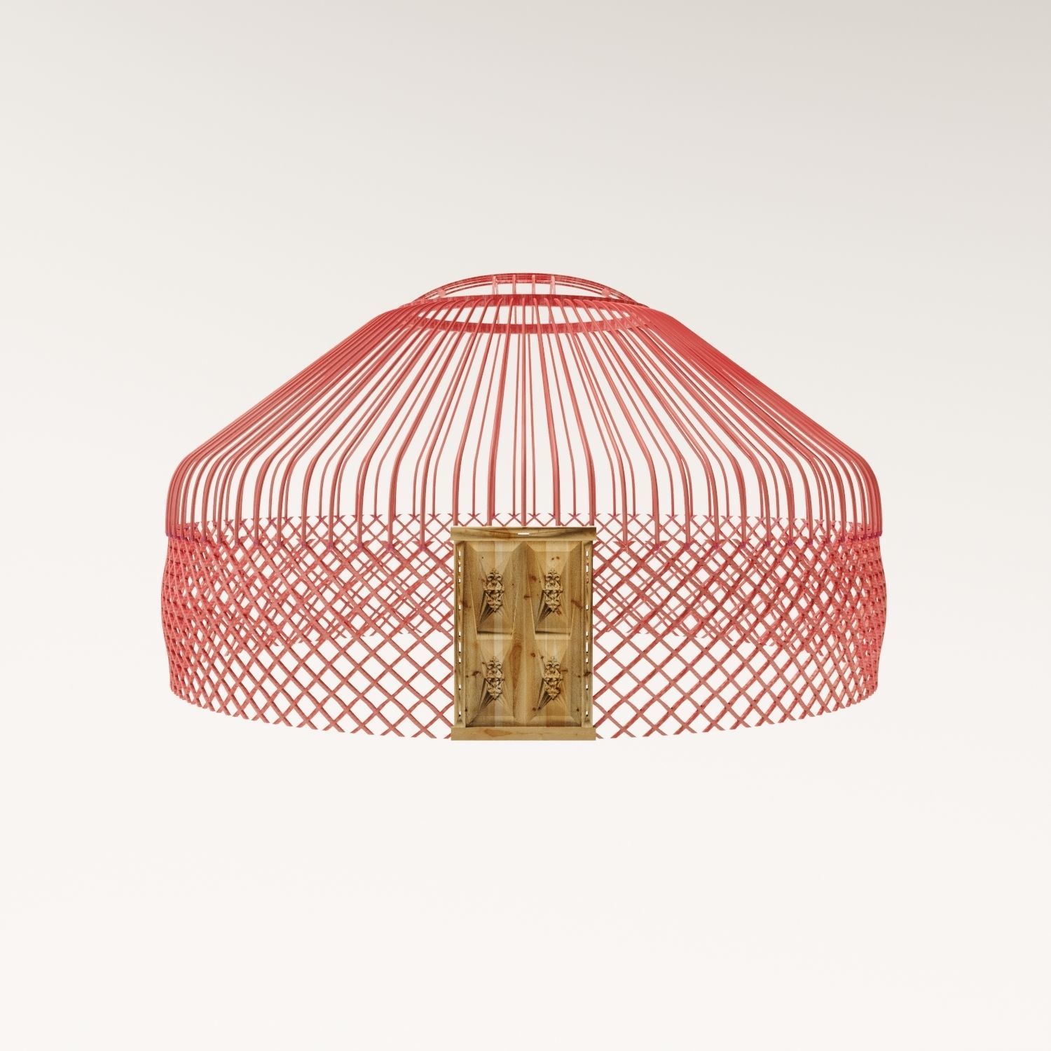 Kyrgyz yurt 3D model_4