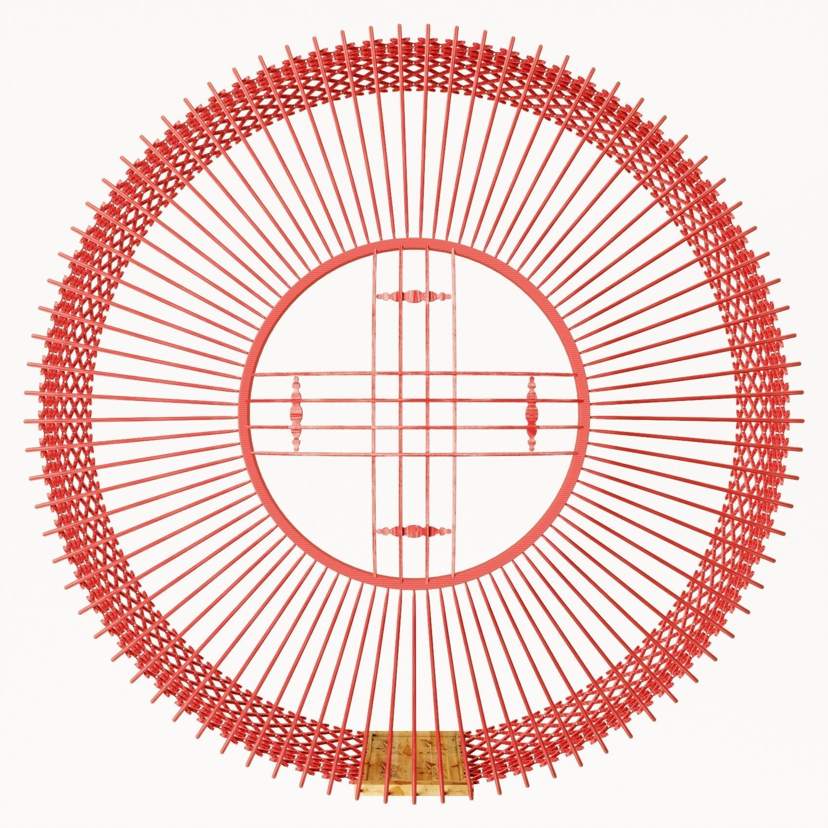 Kyrgyz yurt 3D model_2