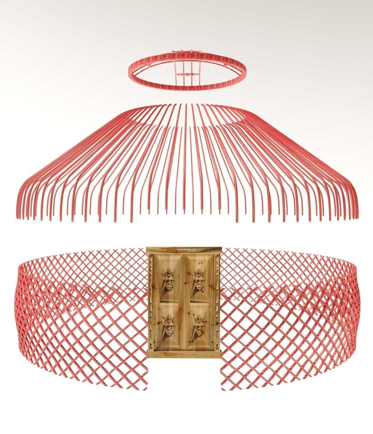 Kyrgyz yurt 3D model_1