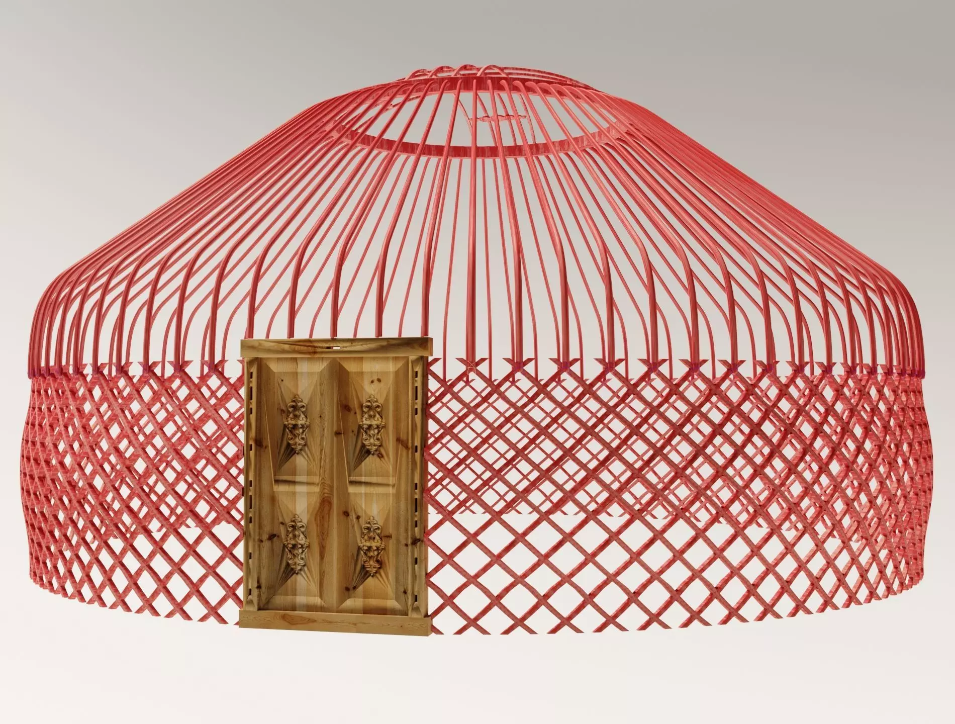 Kyrgyz yurt 3D model_0