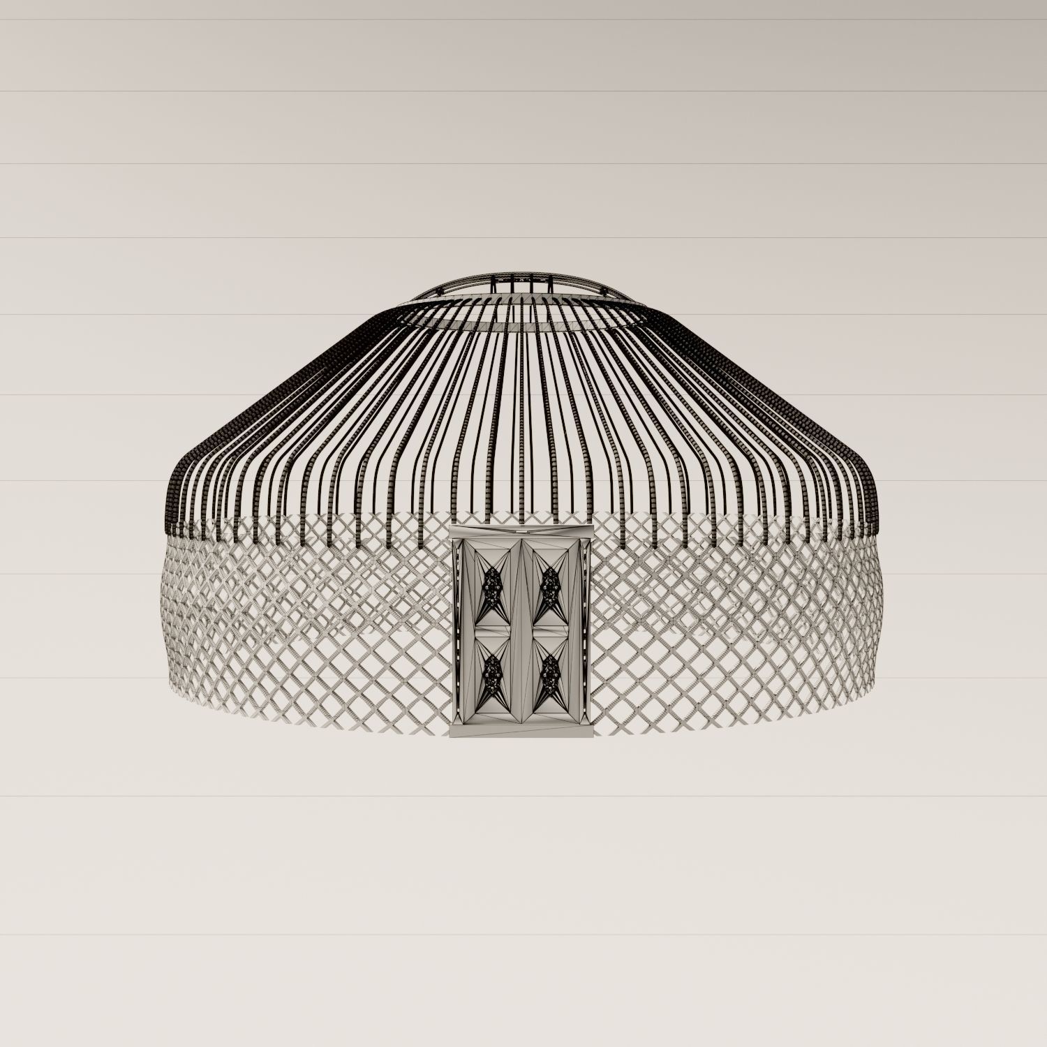 Kyrgyz yurt 3D model_3