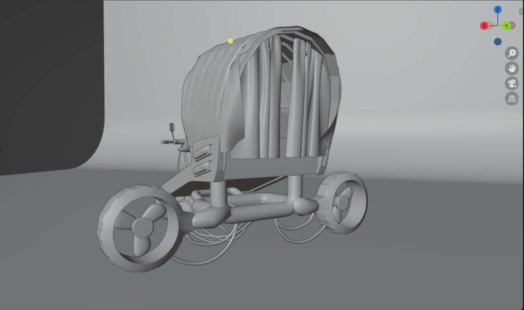 cyberpunk desi sci-fi vehicle 3d model with PBR texture 3D model_9