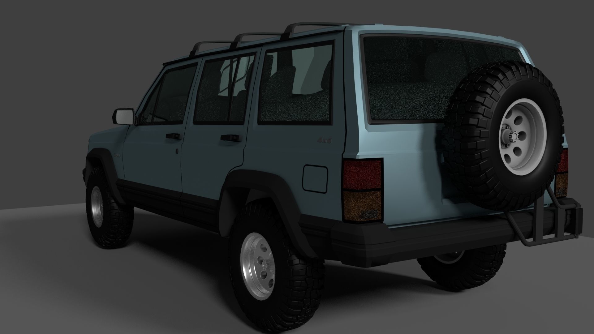 Jeep Cherokee low poly 3d model 3D model_1